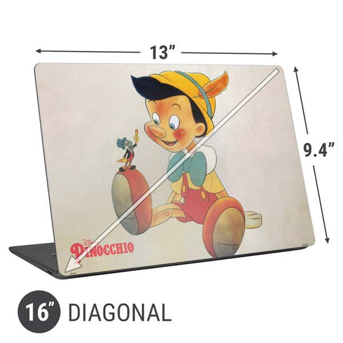 Disney Pinocchio Vintage Portrait Universal Laptop 16in (13 x 9.4in) Skin